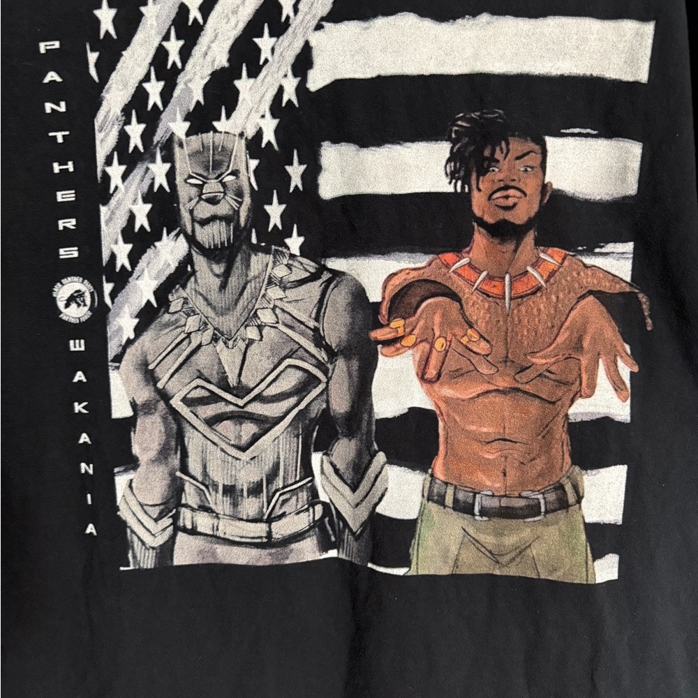 Fruit of the Loom Black Graphic Black Panther Tee